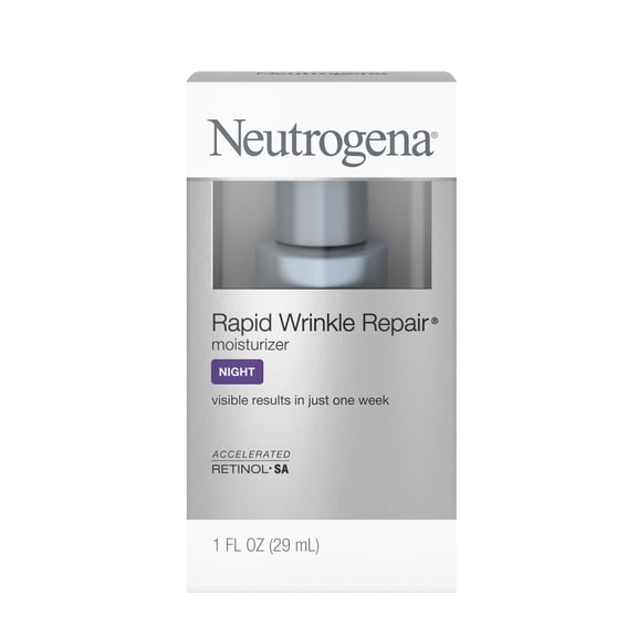 Neutrogena Rapid Wrinkle Repair Night Face Moisturizer with Retinol, 1 Fl. Oz.