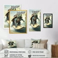 thumbnail image 4 of Designart Turtle Surfing With Goggles Canvas Wall Art, 4 of 5