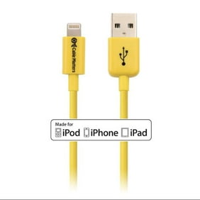 [MFi Certified] Cable Matters USB to Lightning Cable in Yellow 6.6 Feet/2 Meters