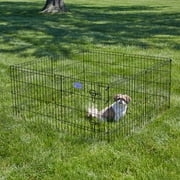MidWest Homes for Pets 24-Inch Exercise Pen, for Indoor and Outdoor Use, 16 Sq Feet of Play, Single Door Folding Dog Pen, with Large Door Opening & Secure Latch, Easy to Set Up, Foldable Dog Playpen