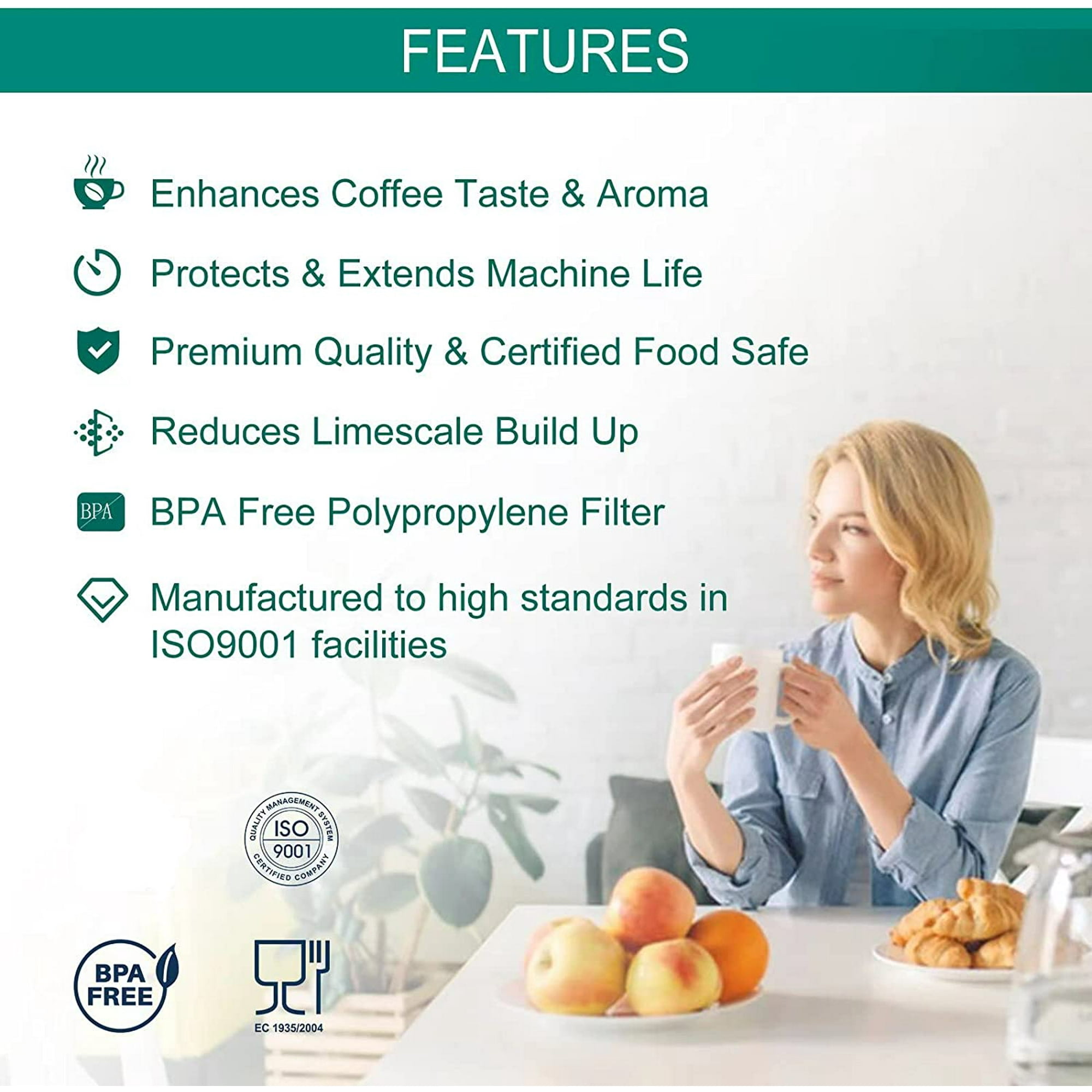 Pack Water Filter for Sage Coffee Machines Models SES 990/980