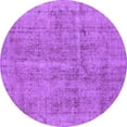 thumbnail image 1 of Ahgly Company Indoor Round Oriental Purple Industrial Area Rugs, 3' Round, 1 of 4