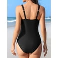 thumbnail image 6 of Sociala Maternity Square Neck One Piece Swimwear for Womens Modest Cut Out Bathing Suits Pregnancy Swimsuit, 6 of 7