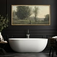 thumbnail image 2 of IDEA4WALL Extra Large Framed Canvas Print Wall Art Misty Pines Forest Foggy Landscape Artwork Nature Vintage Inspired Pastel Antique Fine Art Decorative Relax/Calm for Rooms Decor - 60"x30", 2 of 5