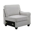 thumbnail image 2 of Lilola Home Leo Light Gray Linen 3Pc Sofa and Ottoman, 2 of 6