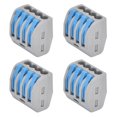 thumbnail image 1 of 25uds Conectores de Cable Compactos de Palanca de 4 Vías Conectores de Cable de Empalme Conectores de Cable Bloque de Terminales de Conductor de Empalme Rápido, 1 of 8