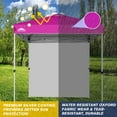 thumbnail image 5 of EAGLE PEAK 6.6 x 6.6 ft Easy Set Up Straight Leg Pop Up Outdoor Canopy with One Removable Wall,Pink, 5 of 10