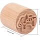 thumbnail image 2 of Herramientas de cerámica de madera, sellos de arcilla polimérica de 1,4", sellos redondos de madera para arcilla, sellos de madera hechos a mano, sellos de madera natural., 2 of 7