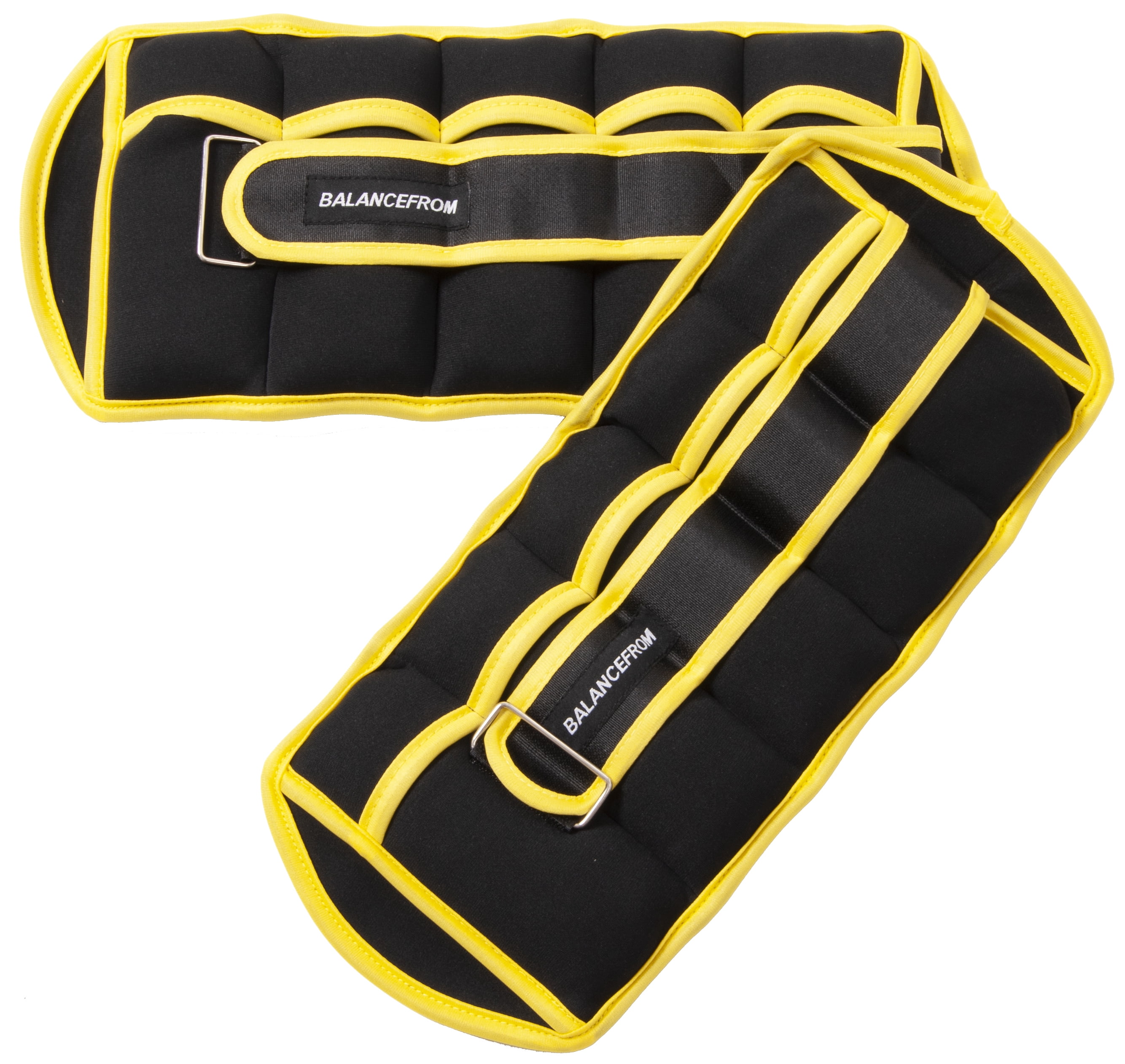 BalanceFrom 15 lbs Fully Adjustable Ankle Wrist Arm Leg Weights w Adjustable Strap, Pair Adjusts 0.5-7.5 lbs Each