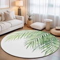 thumbnail image 2 of Round Rugs 3Ft, Sage Green Palm Leaves Round Area Rug Washable Indoor Throw Carpet, Summer Tropical Botanical Small Non Slip Circle Rug for Bedroom Living Room Home Decor Aesthetic, 2 of 8