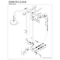 thumbnail image 3 of Kingston Brass CCK6176 Vintage Tub Wall Mount Rain Drop Shower System with Hand Shower in Polished Nickel, 3 of 4