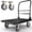 Black, variant on 2200 lbs. Capacity Foldable Push Cart | Moving Platform Hand Truck | Heavy Duty Space Saving Collapsible | Swivel Flat Bed Wagon - Furniture Luggage Lifting-Black
