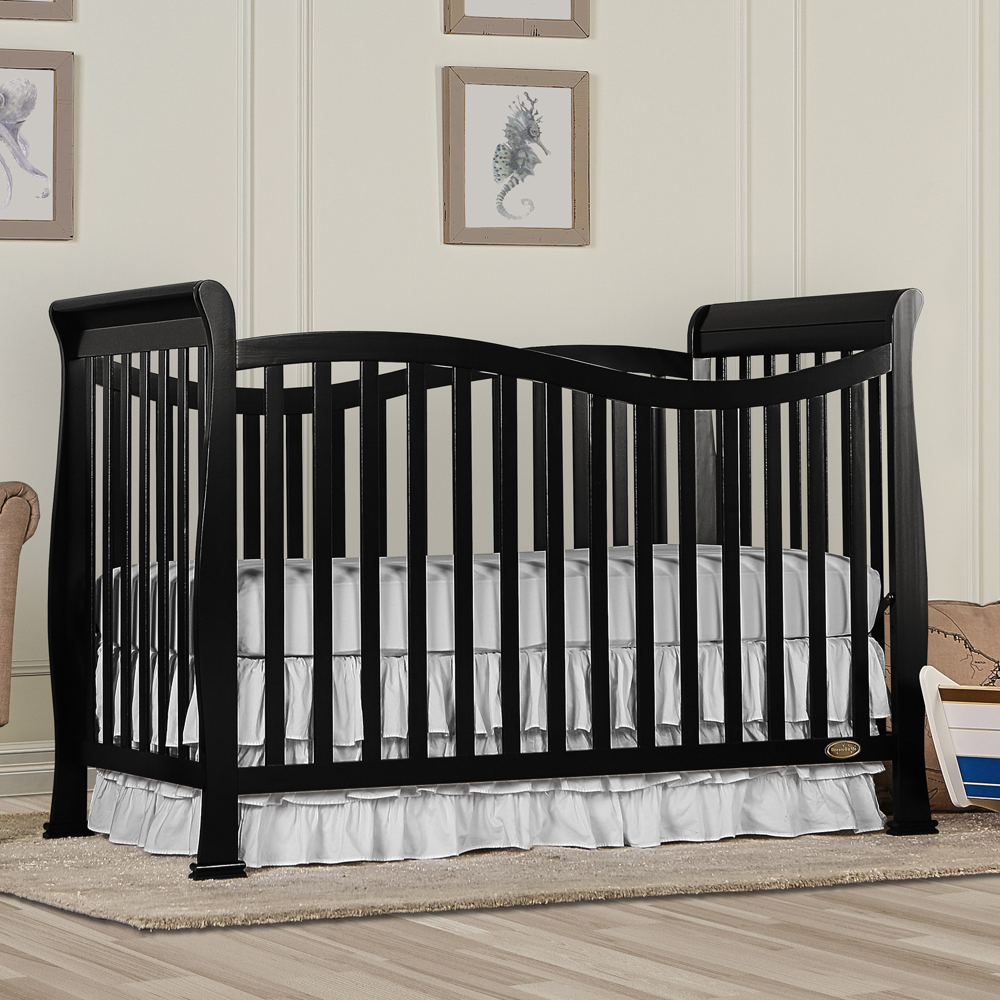 Nursery Essentials Bundle of Dream On Me Violet 7-in-1 Convertible Lifestyle Crib, Dream On Me Ashton Changing-Table