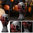 thumbnail image 3 of Adornos de Halloween, Decoración de Halloween, Regalos de Halloween Estatua de calavera de mano furiosa Artesanía de resina Decoración de mesa de Halloween Exhibición Artículos decorativos, 3 of 9