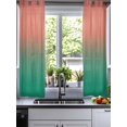 thumbnail image 2 of Red Green Ombre Sheer Curtains 54 Inch Length 2 Panels Set for Living Room/Bedroom, Modern Art Gradient Orange Kitchen Curtains Grommet Semi-Sheer Curtains Drapes Voile Window Treatments 42"x54"x2, 2 of 7