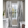 thumbnail image 4 of Black Grey Vintage Sheer Curtains 84 Inch Length 2 Panels Set for Living Room/Bedroom, Retro Abstract Art Kitchen Curtains with Grommet Semi-Sheer Curtains Drapes Voile Window Treatments 52"x84"x2, 4 of 7