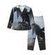 thumbnail image 1 of Balery Valley Gray Dragon Conjunto de Pijama con Estampado para Mujer, Conjunto de Dos Piezas con Manga Larga, Ropa de Dormir Suave con Bolsillos, Pijamas Cómodos-Medium, 1 of 7