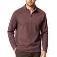 thumbnail image 2 of Yaoyar Quarter Zip Golf Pullover Men Dry Fit Long Sleeve Performance Wicking Mock Neck 1/4 Zip Pullover Mens Sweatshirt, 2 of 5