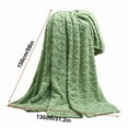 thumbnail image 6 of AuroraX Soft Knit Striped Throw Blanket Fuzzy Green Cute Cozy Throw Blanket for Bed Breathable Decorative Washable 51"x59" Throw for Couch Sofa Gift for Girls,Women, 6 of 6