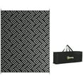 thumbnail image 1 of Outsunny Waterproof Outdoor Rug with Carry Bag, Black and Grey Geometric, 9' x 12', 1 of 10