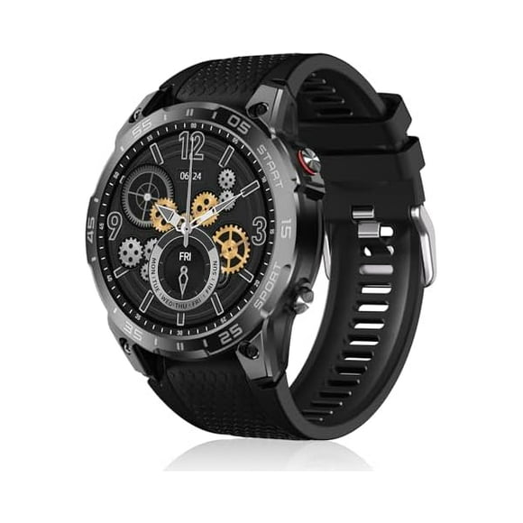 wonima11 47mm Smartwatch with Built-in Alexa, Full-Featured Fitness Tracking, Waterproof, Health Monitoring, Multiple Sports Modes, Compatible with Android and iOS