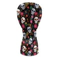 thumbnail image 2 of Yuyamidu Hippie Skull Golf Head Cover for Golf Head Flowers Golf Club Head Cover for Driver/Fairway/Hybird Club Protection, PU Leather, 2 of 7