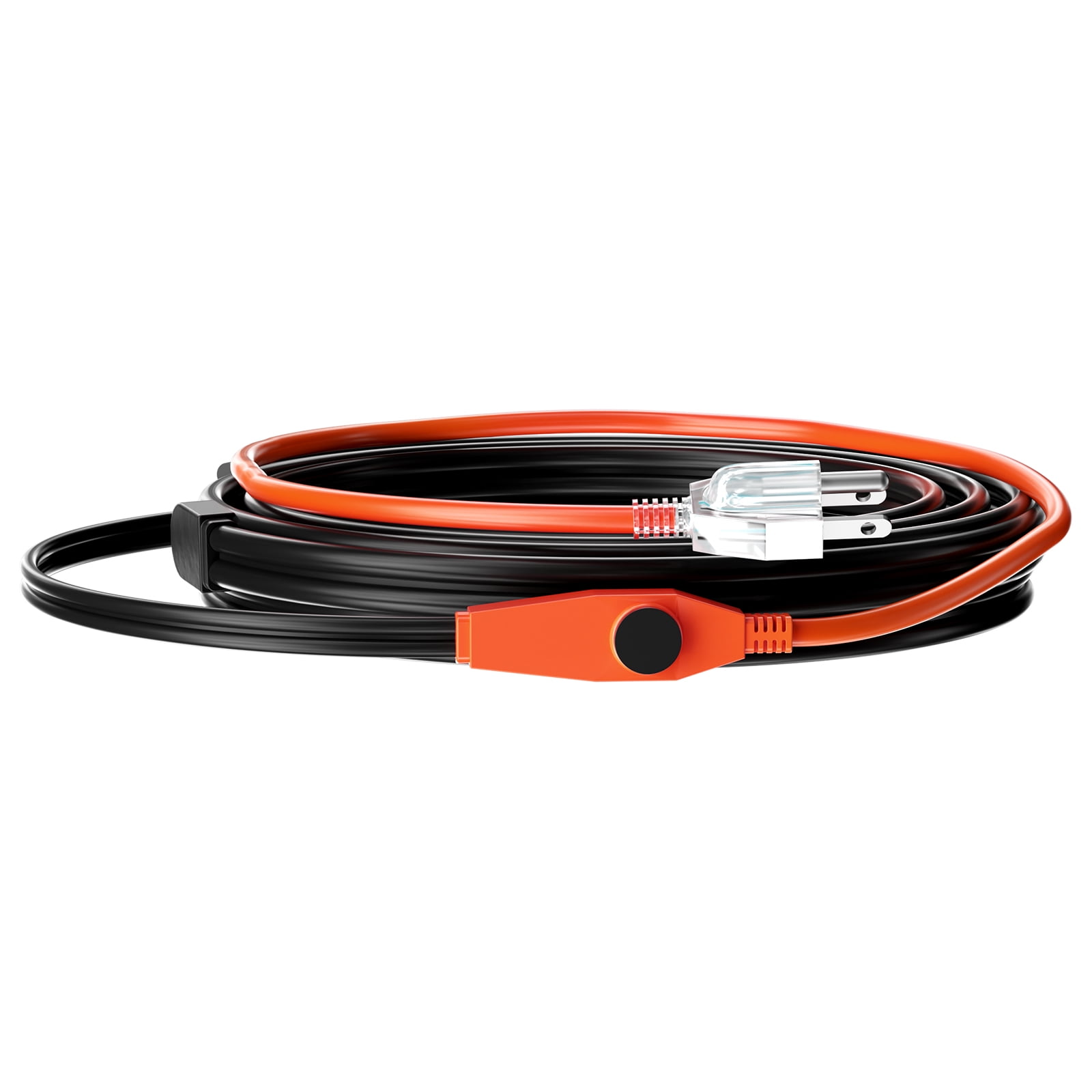 KFFKFF Pipe Warming Wire, 24FT 7W/FT Thermal Tape for Tubes with Integrated Temperature Control, Water Pipe Warming Wire Shields PVC Tube, Metallic and Synthetic Tubes from Ice Formation