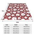 thumbnail image 3 of Bixox Fleece Blanket Cute Baseball Pattern Super Soft Double-Sided Microfiber Flannel Blanket for Sofa, Bed, Couch, Suitable for All Seasons - 80"x60", 3 of 5