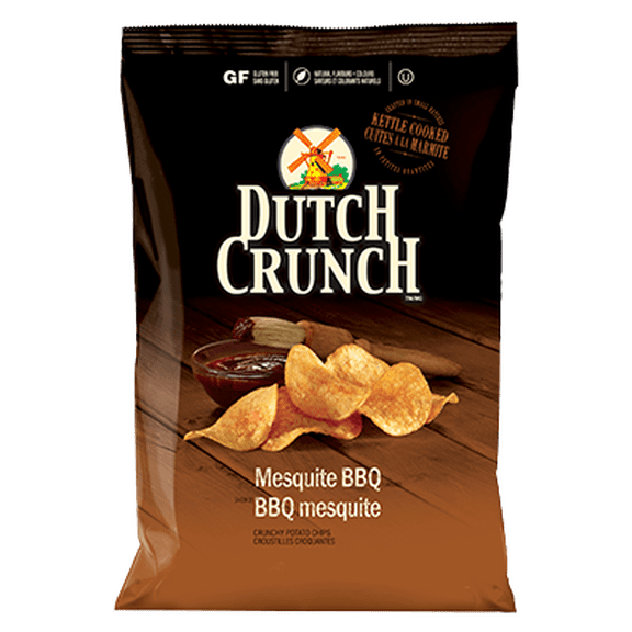 Old Dutch Crunch Mesquite BBQ Kettle Chips One Large Bag
