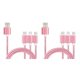 thumbnail image 4 of Tholdsy Cable de carga USB 3 en 1 tejido de nailon tipo C Cable de datos Cable de carga para 1,2 M Cable Micro USB rosa dorada 2piezas, 4 of 6