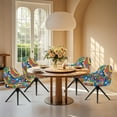 thumbnail image 4 of Xoenoiee Hippie Daisy Pattern Velvet Office Chair Slipcover with Arms, Modern Office Computer Chair Protector,Stretch Wingback Dining Chair Cover Protector for Home Kitchen Living Room, 4 of 7