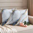 thumbnail image 3 of Gray Marble Waterproof Outdoor Pillow Covers 24''x24'' Set of 2, Patio Furniture Cushion Covers for Chairs, Modern Ink Painting Art Abstract Decorative Pillow Cases for Garden/Pool/Beach, 3 of 9