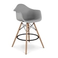 thumbnail image 3 of Aron Living Pyramid 28" Plastic Counter Stools with Arms in Gray (Set of 4), 3 of 6