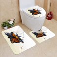 thumbnail image 1 of ABPHQTO Mariposa monarca emergiendo del capullo Juego de alfombras de baño de 3 piezas Alfombra de baño Alfombra de contorno y tapa de inodoro, 1 of 2