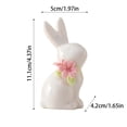 thumbnail image 3 of Cute Ceramic Bunny with Butterfly Design, Hand-Painted Rabbit Statue for Home Living Room Desk Shelf, Easter Spring Birthday Gift for Girlfriend, 3 of 5