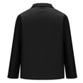 thumbnail image 5 of Maoxin Mens Jackets Men's Fashion Casual Trend Woolen-breasted Solid Color Long-sleeved Hoodless Casual Coat/jacket Black 3XL, 5 of 6