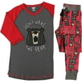 thumbnail image 3 of Lazyone Women's Soft Casual Pajama Leggings and Tall Tee Sets With Cute Fun Prints, Don't Wake the Bear, 3 of 7
