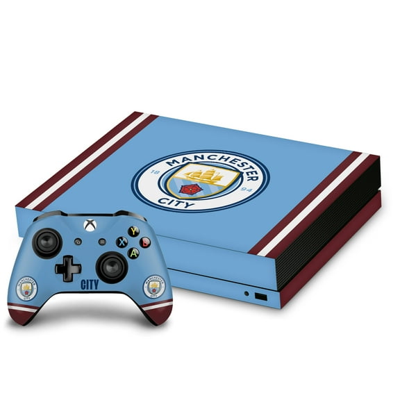 Head Case Designs Officially Licensed Manchester City Man City FC Logo Art 2022/23 Home Kit Vinyl Sticker Skin Decal Cover Compatible with Microsoft Xbox One X Bundle