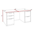 thumbnail image 2 of Regency Legacy 66" Double Full Pedestal Desk- Cherry, 2 of 6