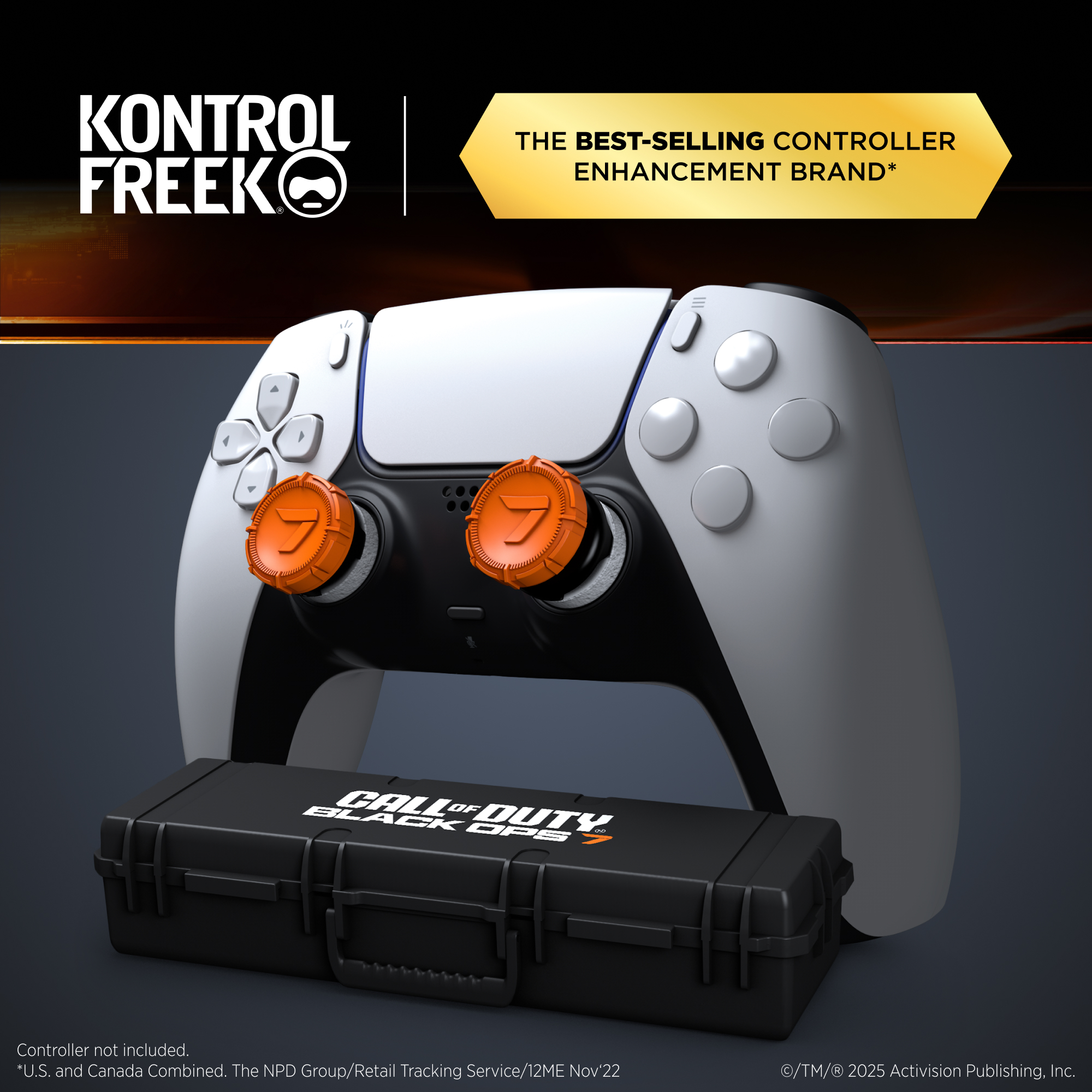 KontrolFreek Call of Duty: Black Ops 7 Aim Boost Kit | Collector’s Edition for PlayStation 4 (PS4), PlayStation 5 (PS5) | Orange and Black
