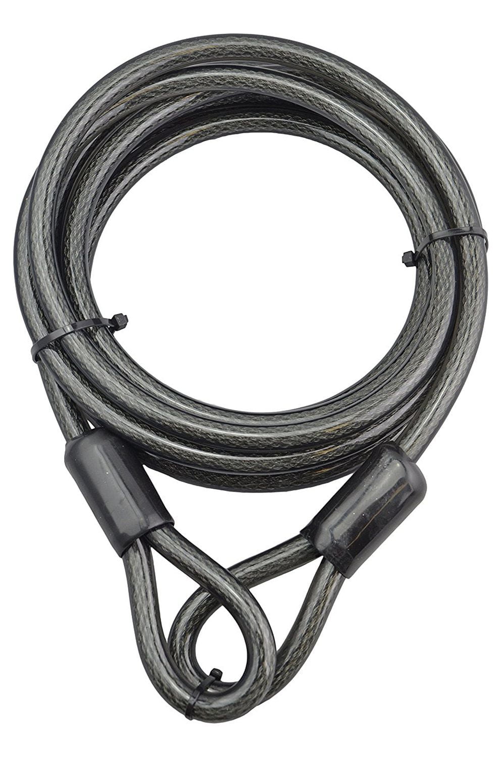 Lumintrail 12mm (1/2 inch) Heavy-Duty Security Cable, Vinyl Coated Braided Steel with Sealed Looped Ends (4', 7', 15' or 30')