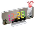 thumbnail image 2 of Bwomeauty Christmas Clearance, Multi-functional Intelligent Projection Alarm Clock Can Charge Mobile Phones, LED Temperature And Humidity Display Digital Projection Clock-White, 2 of 5