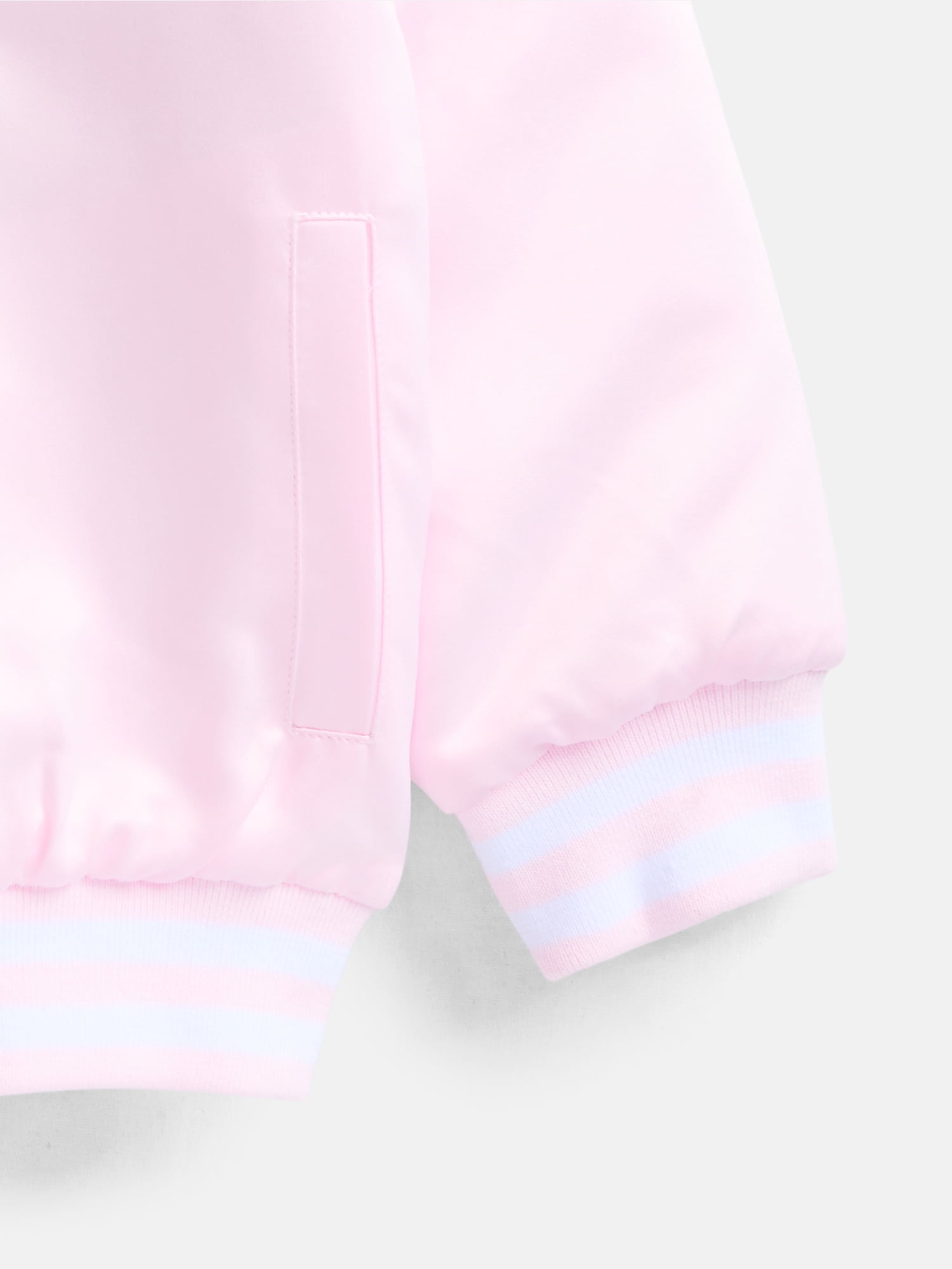 Hello Kitty Girls' Graphic Patch Varsity Sateen Jacket with Long Sleeves, Sizes 4-12