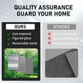 thumbnail image 4 of Grisham Deluxe Steel Security Door,36'' x 80'' Metal Tempered Glass Door Screen Replacement Enter Doors,Storm Door（ 369  White), 4 of 7