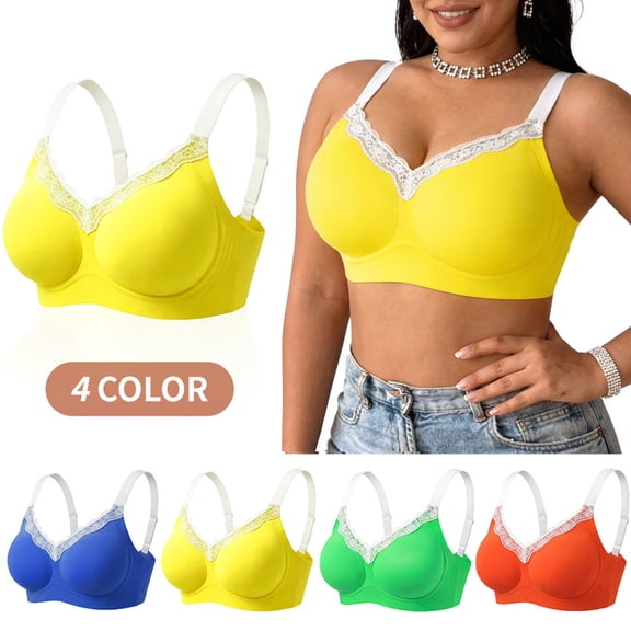 Ashirexll Bras for Women no Underwire Plus Size Seamless Wireless Push Up Bra Breathable Lining and Daily Wear
