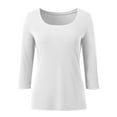thumbnail image 4 of EDFBUYKRS Women's Plus off The Shoulder Top with Long Sleeves, Sizes M, 4 of 5