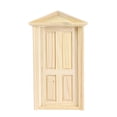 thumbnail image 1 of 1/12 mini house Miniature Exterior Inward Open 6-panel Wood Door with Steepletop, 1 of 8