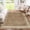 Brown, variant on 2x8 Kitchen Runner Rug Scalloped Runner Rugs for Hallway Low Pile Neutral Area Rug Stain Resistant Entrance Rug Modern Solid Color Carpet for Bathroom, Foyer, Beige Rug