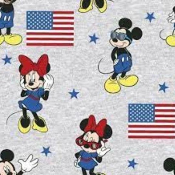 Handmade Sheets or Pillow Cover Disney Mickey and Minnie Mouse Patriotic