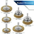 thumbnail image 4 of Wire Brush Wheel Cup Brush,12Pcs Wire Brush Set, Wire Brush for Drill 1/4 Inch, Drill Attachment Coarse Crimped Brush, 4 of 6